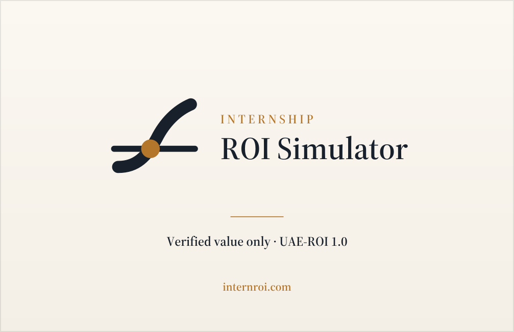 Internship ROI Simulator — verified value only, UAE-ROI 1.0